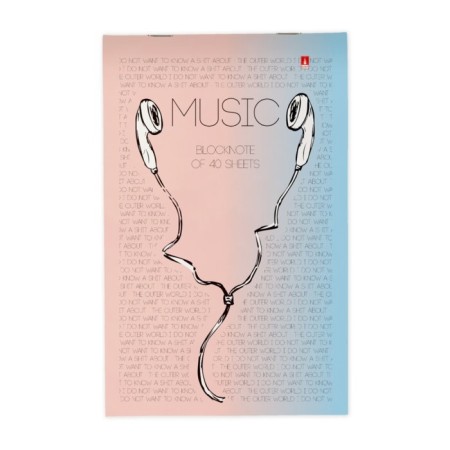 Notepad A5, 40 sheets on the Soundmania paper clip, cardboard cover, 55g/m2 block, mix-3