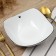 Deep plate of ceramic “With Love”, 17.5 x 17.5 x 5.5 cm, 500 ml, white color