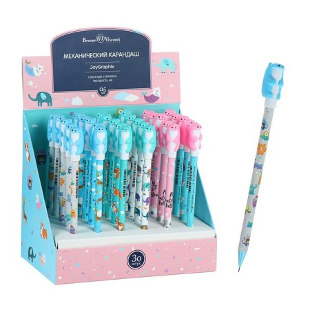 Mechanical pencil 0.5 mm Joygraphix "Huggage", NV, plastic case, mix