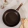 Pan, d = 26 cm, h = 6 cm, plastic handle, glass cover, anti -stick coating, color coffee marble