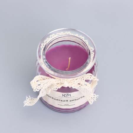 Candle in the bank flavored "Tuscan grapes" 180g, burning time 45h-4