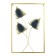 Panel interior metal "Fern leaves" blue-gold 1x39.5x60 cm