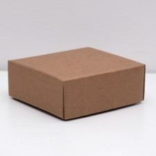 Box the team without printing a lid is a brown without a window 14.5 x 14.5 x 6 cm