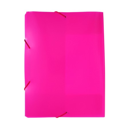 A4, 500 μm elastic band, calligrata "neon", spine 30 mm, neon, pink-7