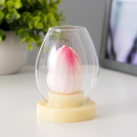 Nightmare "Candle in the glass" 3xlr44 White-transparent 6x6x8.5 cm Risalux