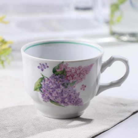 Porcelain -porcelain cup "Lilac", 250 ml, D = 8.4 cm