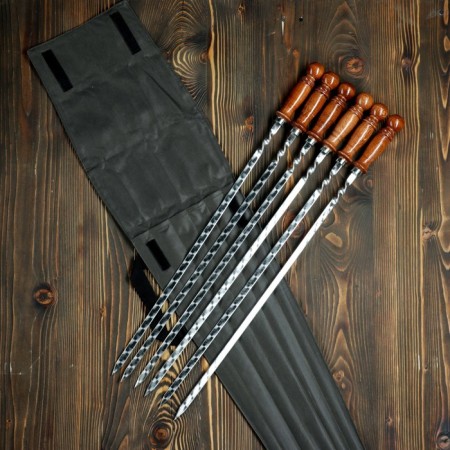 A set of Shamputs "Tashkent" in a case, 6 pcs, the working part is 50cm, green-3
