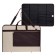 Folder for drawings and drawings A2, 640 x 450 x 30 mm, with handles, textile, estado, with pocket, beige/brown