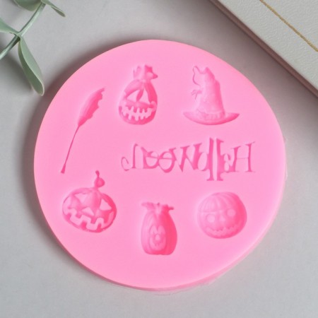 Mold Silicon "Halloween" 7 items 8.7x8.7 cm