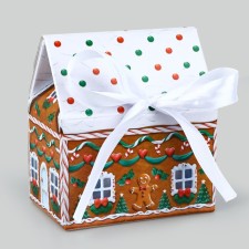 Box a gift New Year's folding 