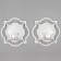 Climber Wall glass for 1 candle "Reflection" set 2 pcs D-4 cm white 8x20x20.5 cm