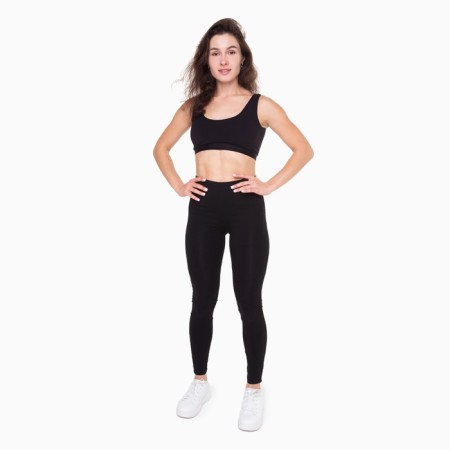 Female leggings, black color, size 46