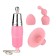 Vibrator-siders, 3 interchangeable nozzles, 1 mode, pink
