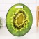Board cutting and serving round kitchen "kiwi in context", 25.5 cm