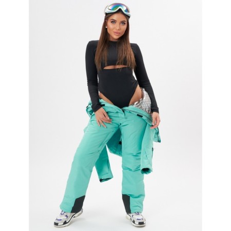 Ski jumpsuit female turquoise color, size 48-12