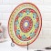 Lryagan Round Rishtan Ceramics, Red, 37cm, Mix