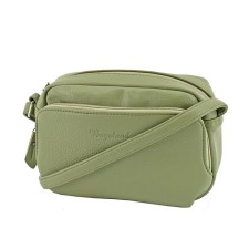 Female bag, artificial leather, green 20x7x14 cm