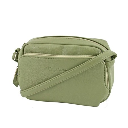 Female bag, artificial leather, green 20x7x14 cm