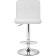 Barpered chair PASKAL Metal/Eco -leather, chrome/white 43x53x89 cm