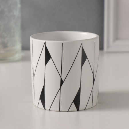Bank for suppositories Ceramics "Abstraction" 200 ml 7.3x7.3x7.3 cm-2