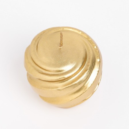 Figure candle "Spiral ball", 5.5x5.5 cm, gold-2