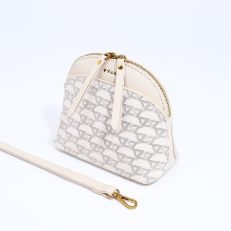 Cross-Bodi Bag on a zipper, beige color-5