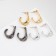 Set 3 objects: 3 pairs of earrings "gloss", color