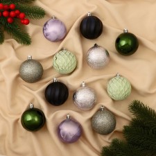 Set of balls plastic D-6 cm, 12 pcs 