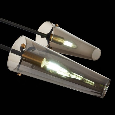 Ceiling lamp ST LUCE. SL1209.302.06. Morave. 6x40 watts, E14, 132x132x75.1 cm, bronze color, black-6