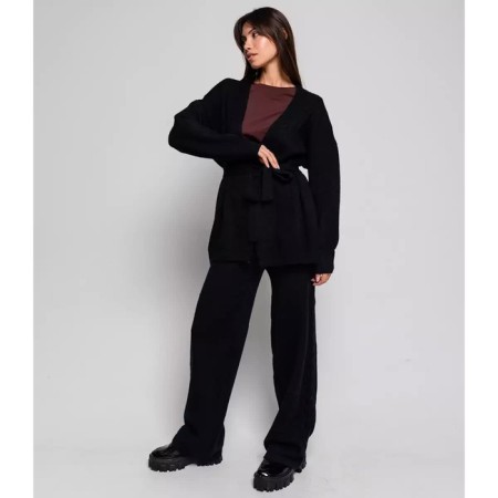 Women's costume (cardigan/trousers), black color, size 42-46 (One size)-2
