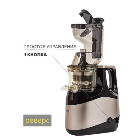 Pioneer JC2054 juicer, stainless steel, 150 watts, 1000 ml, black-gold-9