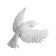 The decoration is wall, plaster panel "birds" 7 pcs, white