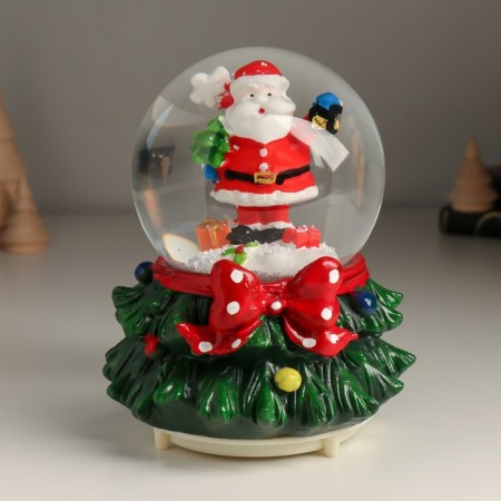Souvenir Polystone Water Ball Light, Music, Snow Drings "Santa Claus" 12x12x15.5 cm