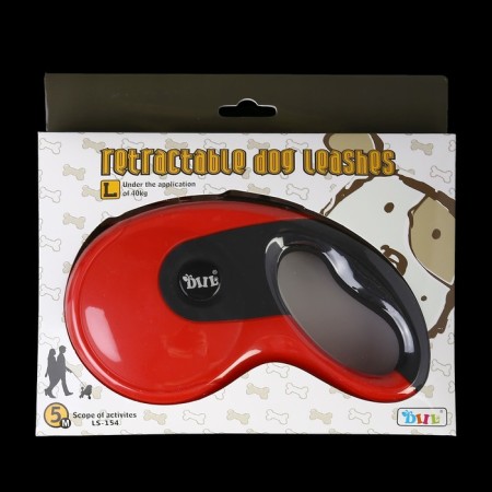 Diil roulette, 5 m, up to 40 kg, tape, rubberized pen, red with black-3