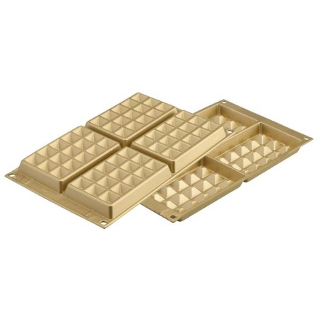 Waffel Classic waffle form, silicone, gold
