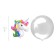 Polymer ball 18 "Rainbow unicorn with a wand, ball in the ball