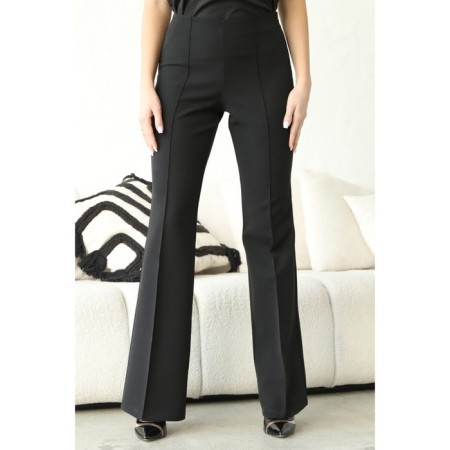 Female trousers, size 46, black color-2