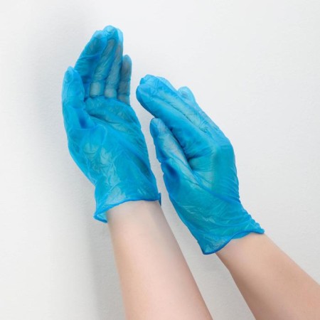 Gloves A.D.M. vinyl, size XL, 100 pcs/pcs, blue color-2