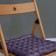 Siddle with buckwheat luster, size 43x43 cm, canvas, velor, blueberry color