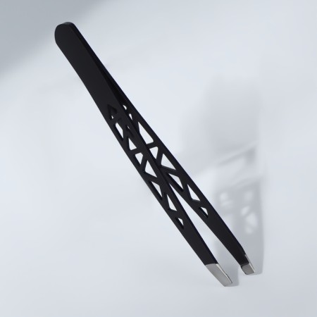 Pinzet "Geometry", beveled, 9.5 cm, black color-2