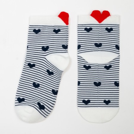 Women's socks, white/blue color, size 36-40-1