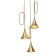 Suspended chandelier Mantra Jazz, E27, 3x20W, 800 mm, gold color
