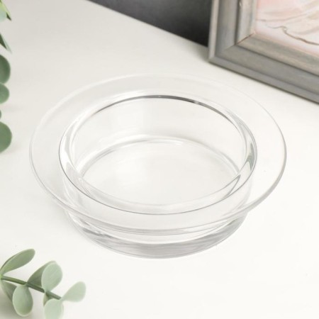 Glass of Glass for 1 candle "Hat" transparent 3x12.3x12.3 cm-1