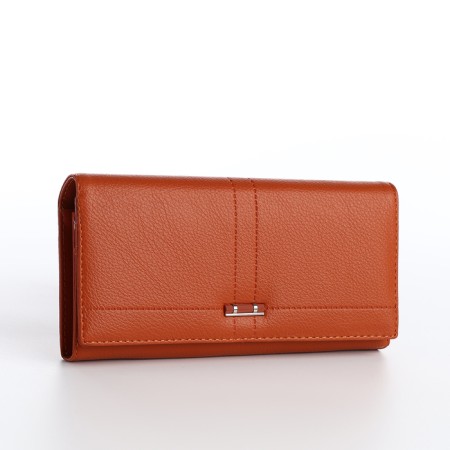 Women's wallet on a magnet, orange color