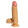 Fallomitator on the suction cup "Jaga-jaga", with a scrotum, 19 cm, bodily