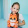 Soft toy "fox", with a pocket on his stomach