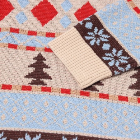 New Year. Knitted children's katan scandinavia size 32 (110-116 cm), blue-2