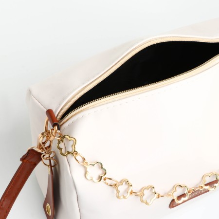 Bag Cross-Bodi with a zipper, white color-5