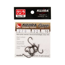 Carp hooks Kujira Carp 270, BN color, No. 12, 10 pcs.