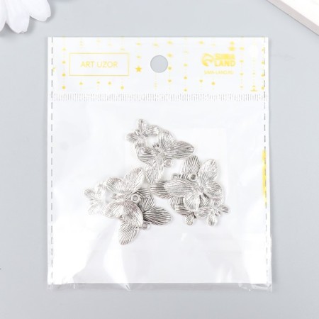 Decor for creativity Metal "Two butterflies" 2.5x2.8 cm-3
